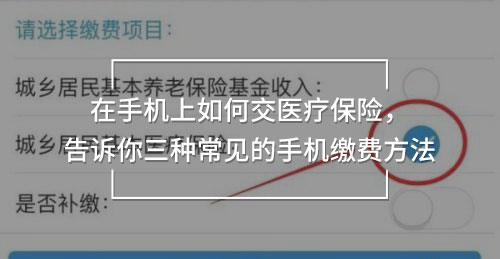在手机上如何交医疗保险,告诉你三种常见的手机缴费方法 在手机上如何交医疗保险