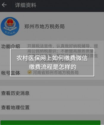 农村医保网上如何缴费微信